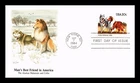 US COVER DOGS ALASKAN MALAMUTE AND COLLIE FIRST DAY ISSUE FLEETWOOD