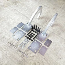 Universal Paintable / White Zinc Plated Trunk Hinge Latch Kit car truck Hot Rod