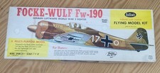 Vintage Guillows Focke Wulf Fw-190 Balsa Flying Model Kit 406 WS: 25-3/4"