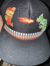 Nintendo Super Mario vs Bowser Hat Snap Back, Mesh Foam Flat Bill 2014 Black