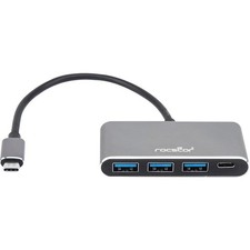 Rocstor Premium USB C Hub 4 Port USB-C to USB-A 3x and USB-C 1x