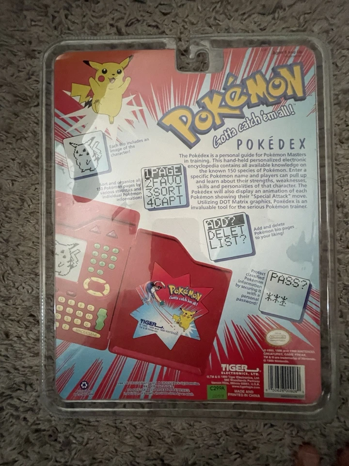 Não Hasbro, mas Original 1999 Tiger Electronics Pokemon Pokedex Fechado Novo Na Caixa - Imagem 2 de 2