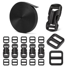 5 8 Inch Adjustable Strap Buckle Set with 6 Yards Webbing for DIY Projects