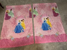 Disney Princess Pink Drapes Set Of 2 Curtains Fabric Panels Girls Bedroom