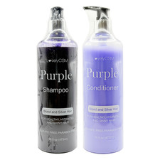 Sulfate Free Purple Shampoo Conditioner Set for Grey, Blond and Silver Hair