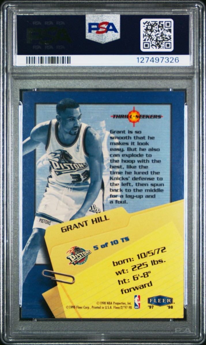 Grant Hill 1997 Fleer Thrill Seekers PSA 9 POP 26 | eBay