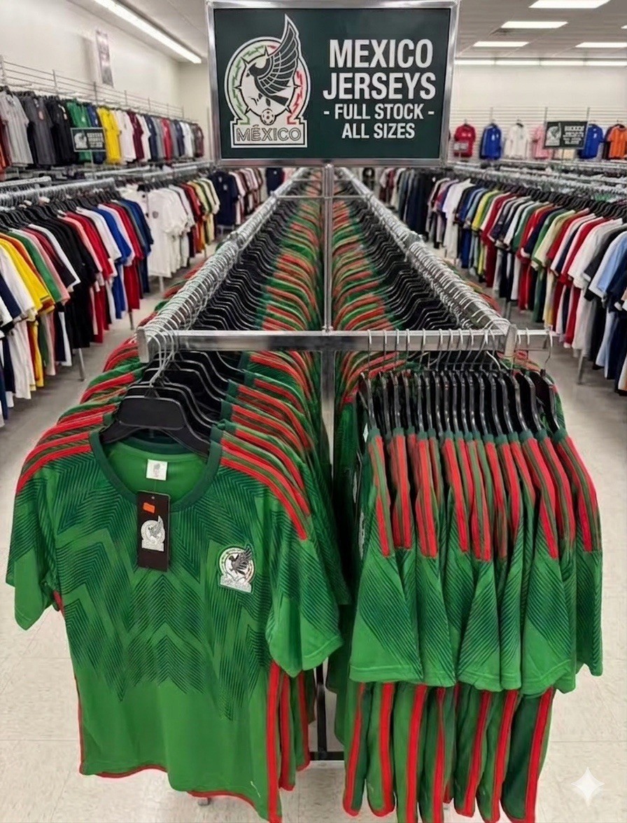 Mexico National Team Soccer Jersey Shirt - Green & Red Mexico Colors