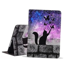Case for Samsung Galaxy Tab A 8.0 Inch 2019 Model: SM Cat and Butterfly