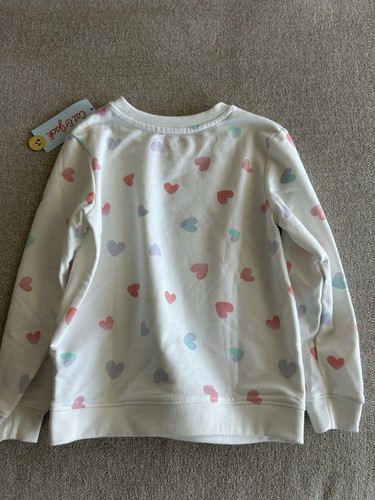 Cat & Jack Girls Sweatshirt Size 5T Hearts New With Tags - Picture 3 of 3