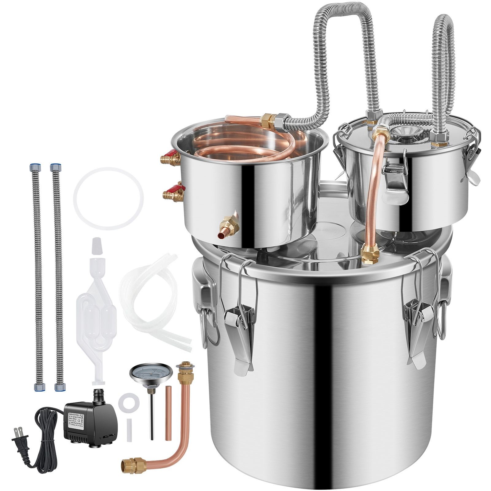 Moonshine Still Stainless Steel Water Alcohol Distiller Copper Tube With