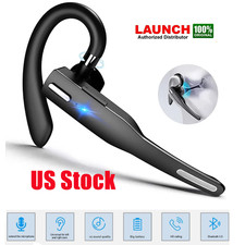 Bluetooth 5.1 Earpiece Wireless Headset Noise Cancelling Earbuds Driving Trucker