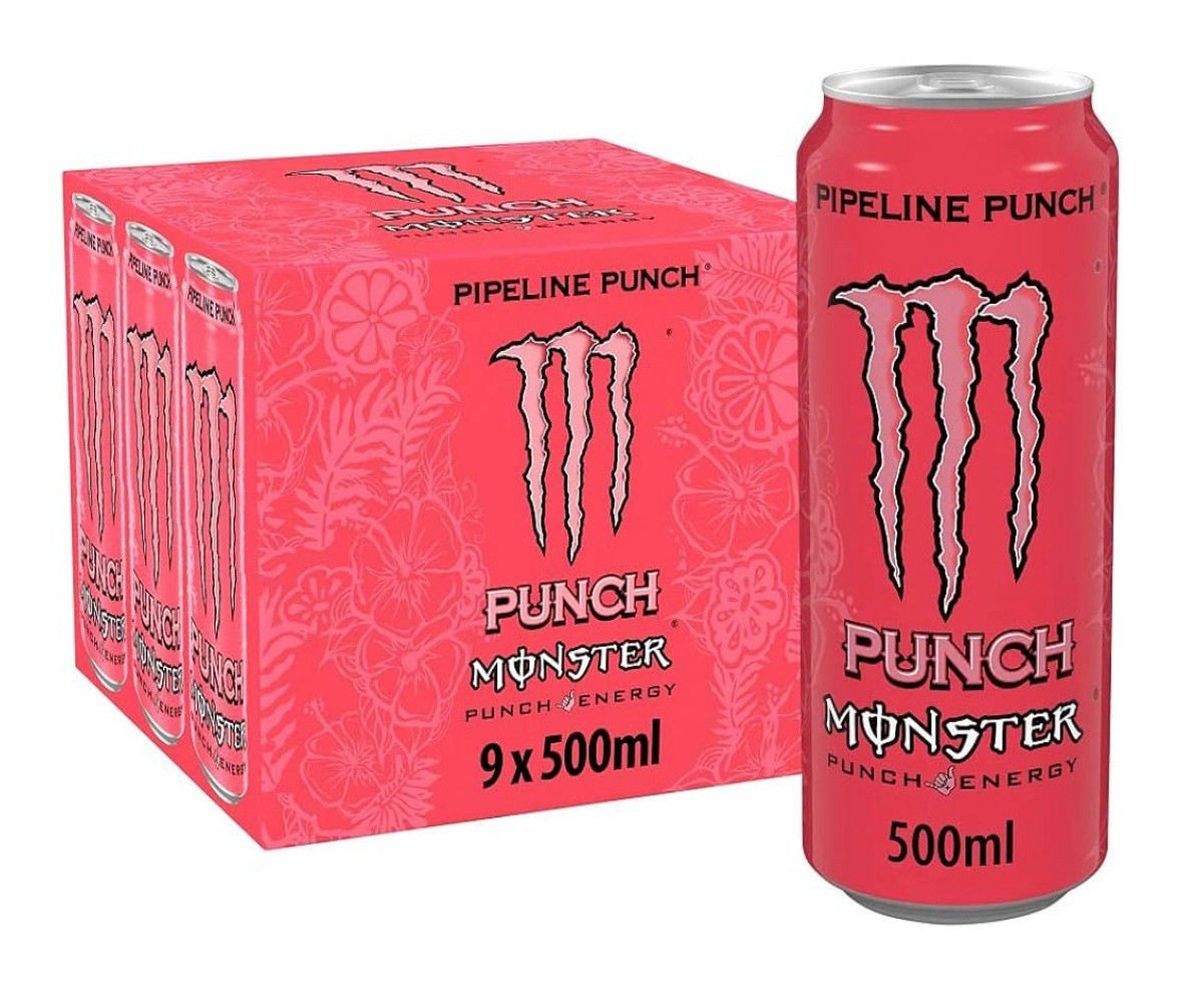 Monster Pink Pipeline Punch Bebida Energética, 9 x 500ml Entrega Rápida