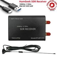HamGeek RTL08THFR 100KHz-1.7GHz SDR Receiver SDR Radio 1PPM TXCO with Antenna