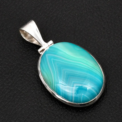Botswana Agate Gemstone Ethnic Handmade Pendant Jewelry For Women 2.08" AP-54574