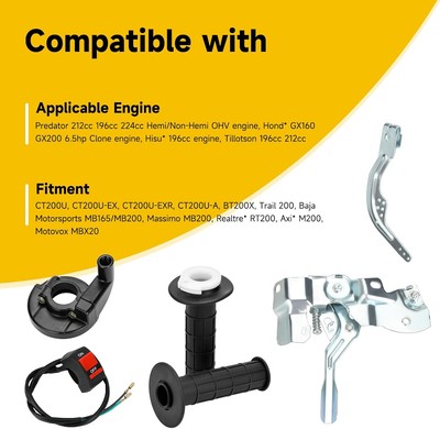 ミニイカタコ　01号 7/8'' Mini Bike Throttle Linkage Assembly Kit For Predator 212cc