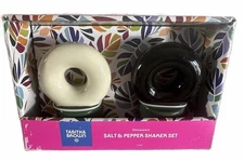NEW Tabitha Brown Stoneware Salt & Pepper Shakers