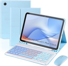 Case for Samsung Galaxy Tab A11 Plus 11 Inch, Lightweight Detachable Backlit Ke