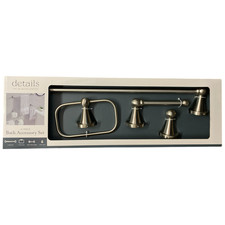 details by Becki Owens Nadine 4-Piece Bath Rod Set Brushed Nickel 