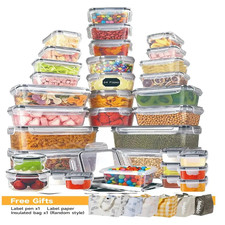 48pcs Food Storage Container Set Airtight BPA-Free with Lids, Labels  Marker