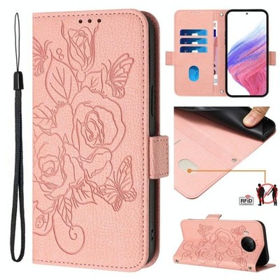 Für Xiaomi Mi 10T Lite 5G Diebstahlsicherung RFID Leder Handyhülle Pink GOF