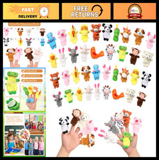 60 Pcs Stuffed Animal Finger Puppets Set - Fun for Storytelling, Teaching East