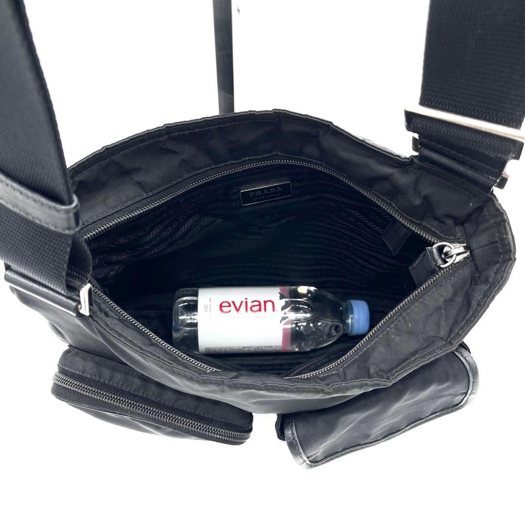 PRADA Nylon Leather Crossbody Shoulder Bag Black Triangle Logo thumbnail 19