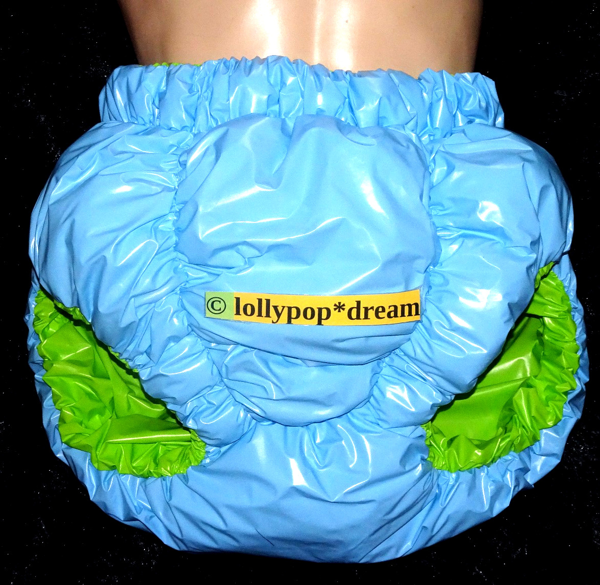 PVC Weichfolie dick wattierter Folienslip-WINDELHOSE für Erwachsene NEU XL