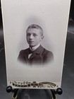 Antique Engvig B&W Studio Portrait  Card Photo of Boy, Kristiansund — photo 2