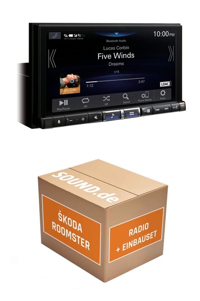 Autoradio Alpine Ilx-705D FüR Skoda Roomster 5J + RüCkfahrkamera Statisch Wirele-image