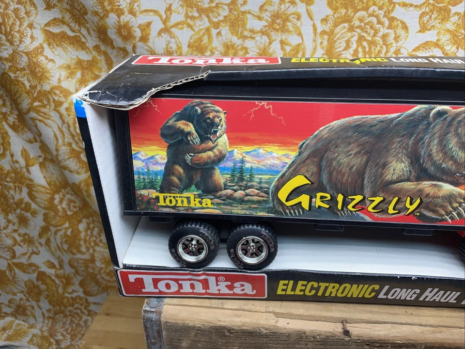 VTG 1994 Tonka Semi Tractor-Trailer  Grizzly Electronic 18-Wheeler Working - Image 2 of 4