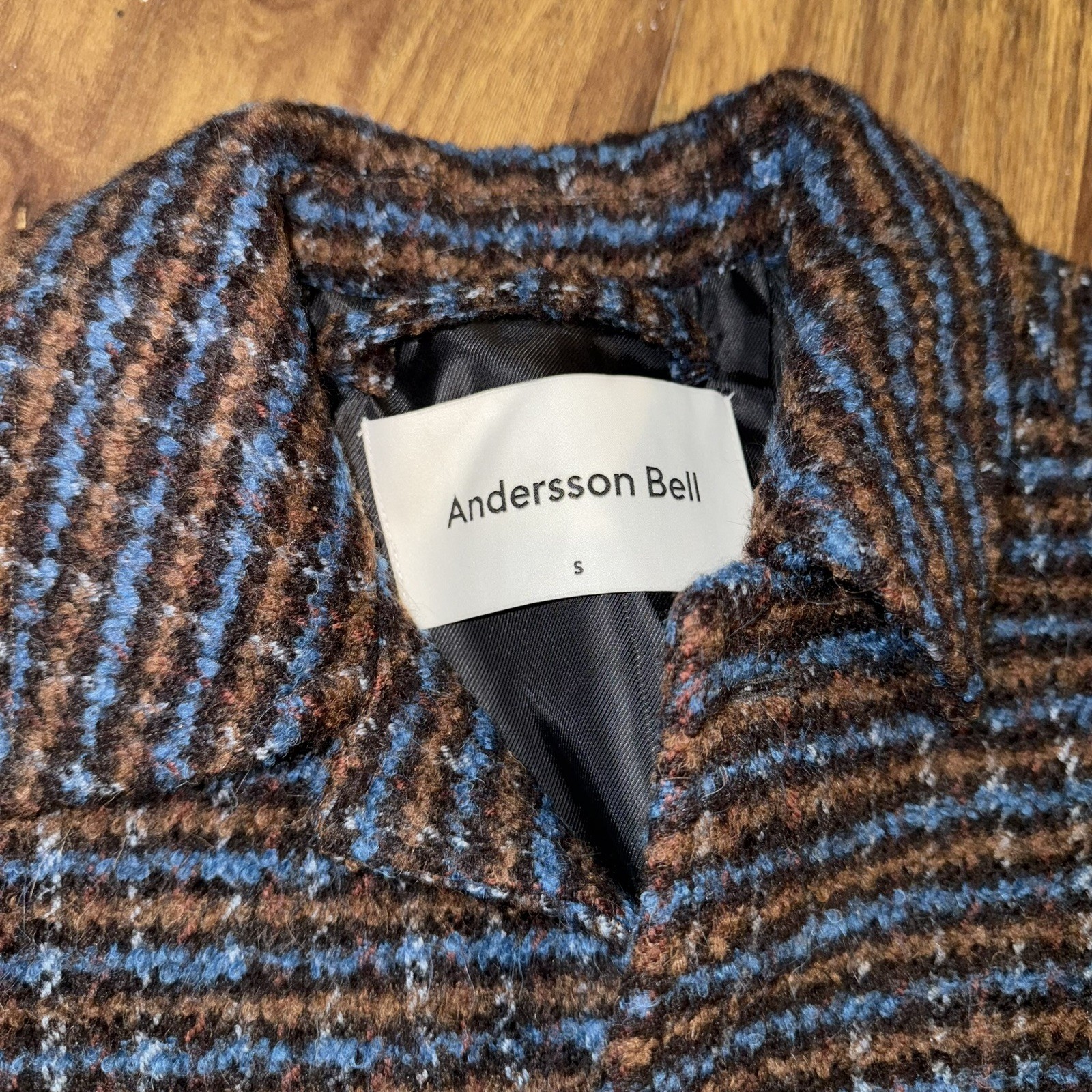 Andersson Bell Balmacaan NWT Wool Coat Blue Small Fits L/XL New