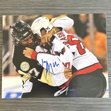 GEORGES LARAQUE PITTSBURGH PENGUINS NHL Signed Autographed 8x10 Photo W/ Proof C