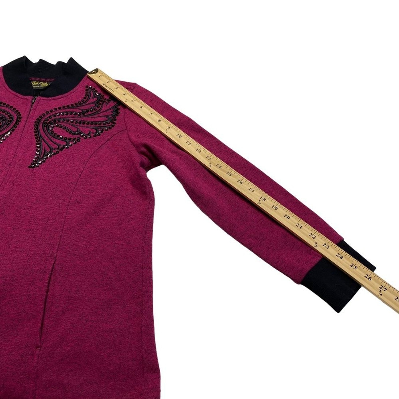 Vintage Bob Mackie Wearable Art Sequined Zip Fron… - image 8