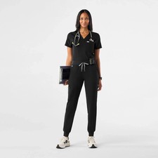 Figs Women's Zamora Jogger Scrub Pants in Black, Size Medium