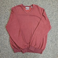 Lyle  Scott Men's Red Sweater 100 Combed Cotton Size L
