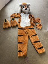 T. Toby Tiger Mascot Costume Character head, Body, Hands And Neoprene Feet 