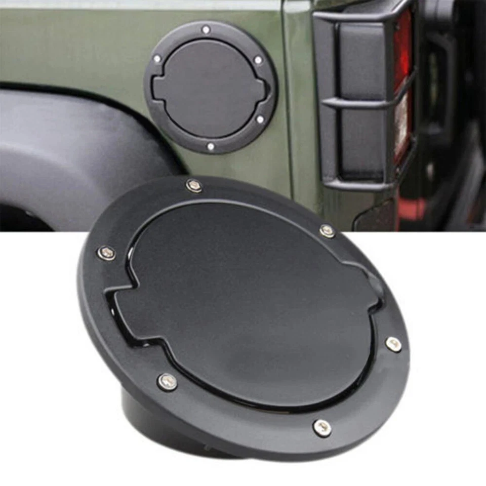 Locking Fuel Filler Gas Cap Door Cover For Jeep Wrangler JK 2/4 Door 2007-2017 Foto 2 de 4