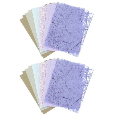 32 Blatt Strukturpapier für Scrapbooking, spezieller Netzstoff, lila/gelb