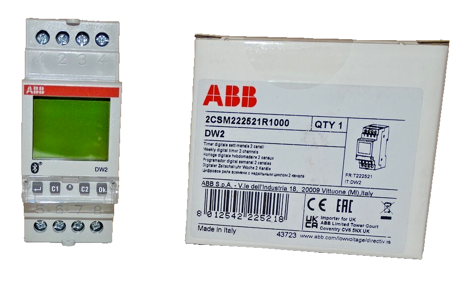 ABB 2CSM222521R1000 DW2 Zeitschaltuhr Bluetooth 2 Kanal