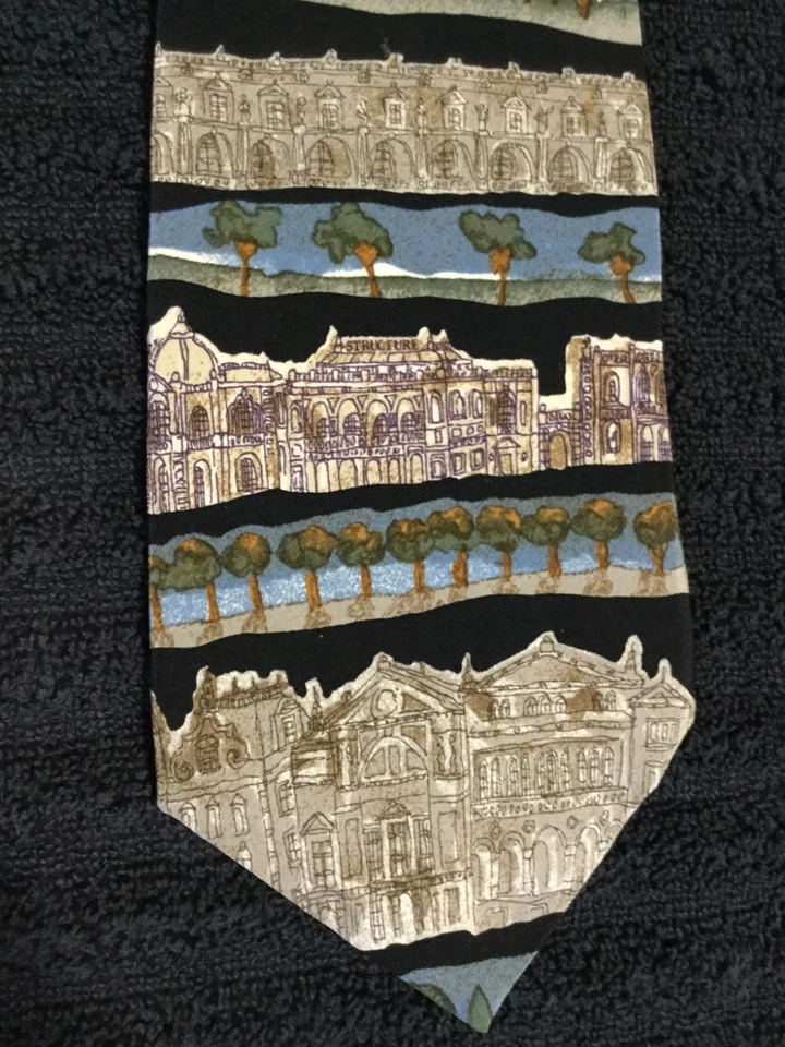 Structure Silk Tie Architectural Made In USA 4x55 - Image 2 of 3