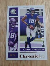 2020 Panini Chronicles JUSTIN JEFFERSON Rookie Card RC #62 Vikings. rookie card picture
