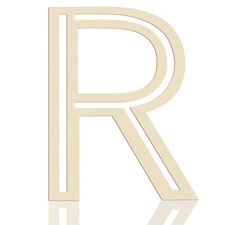 Wooden Letters 12 Inch,1/5 Inch Thick Large Wood Letter R Cutouts Unfinished ...
