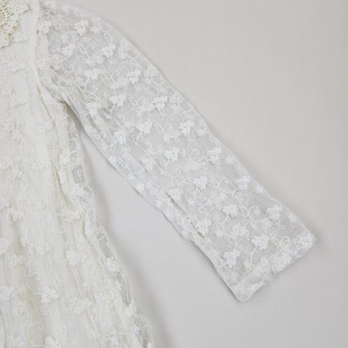 April Cornell Girls 7/8 White Lace Layered Crochet Collar Dress Special Occasion - Picture 4 of 20