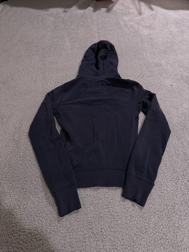 Abercrombie & Fitch Hoodie Damen klein blau Schwesternschaft durchgehender Reißverschluss Logo Y2K - Bild 6 von 8