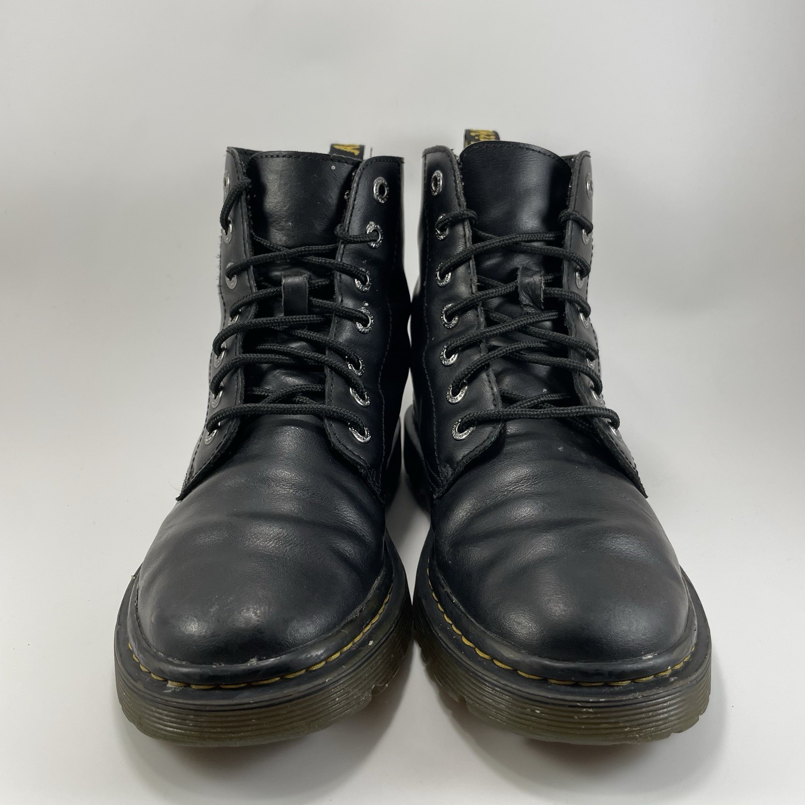 Dr. Doc Martens Luana Combat Boots Womens Size 9 Black Leather 7-Eye thumbnail 2