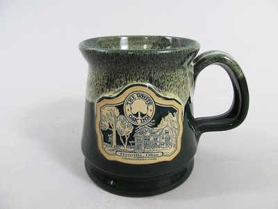 Deneen Pottery The White Oak Inn Danville, Ohio Mug Cup Green