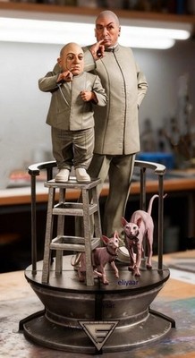 Dr. Evil 1/4 Figure Unpainted GK Models 3D Printed Unassembled Resin Kits H53cm