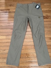 New Caterpillar Mens 36W X 30L Straight Stretch Rigid Twill Olive Utility Pant