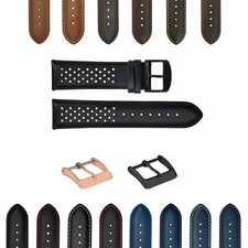 18-19-20-21-22-23-24MM PERFORAT LEATHER WATCH BAND STRAP FOR LONGINES EZ RELEASE