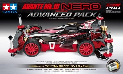 Tamiya 18662 1/32 Mini 4WD Kit Jr Avante Mk.III Nero MS Chassis